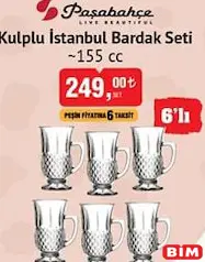 PAŞABAHÇE İSTANBUL BARDAK SETİ 155 CC 6'LI